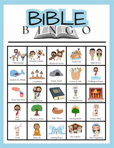 bible bingo game for adults|6 Free Printable Bible Bingo Games for Fun Church Activities.